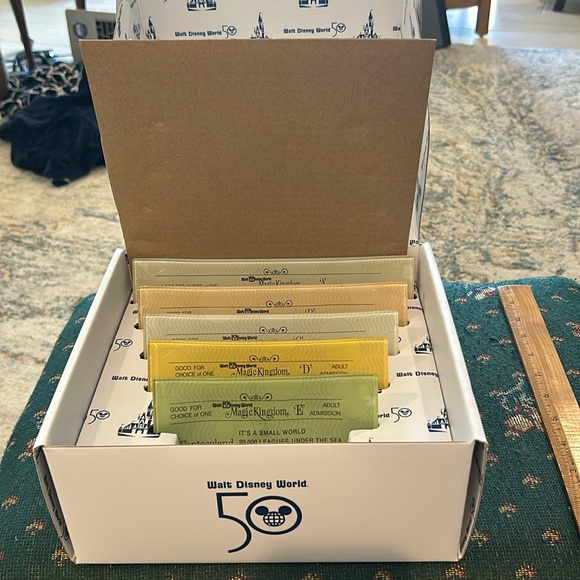 Disney’s 2020/50 anniversary vault E ticket trinket trays coaster set of five - Picture 1 of 12